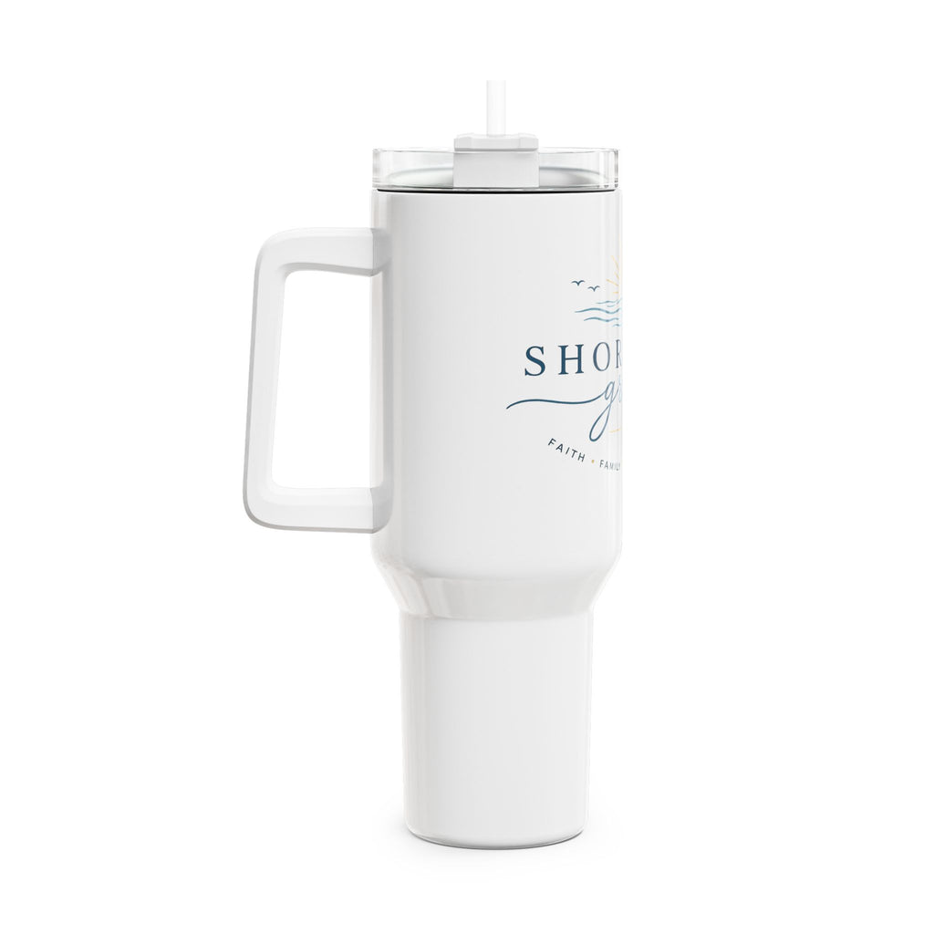 Shoreline Grace 40oz Tumbler – Coastal Stainless Insulated Travel Cup