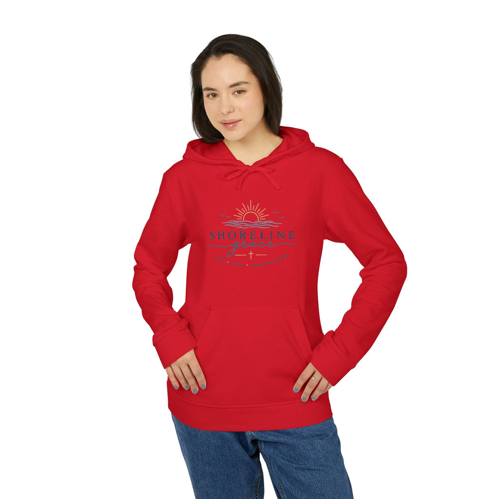 Shoreline Vibes Hoodie - 'Shoreline Grace' Coastal Sunset Pullover