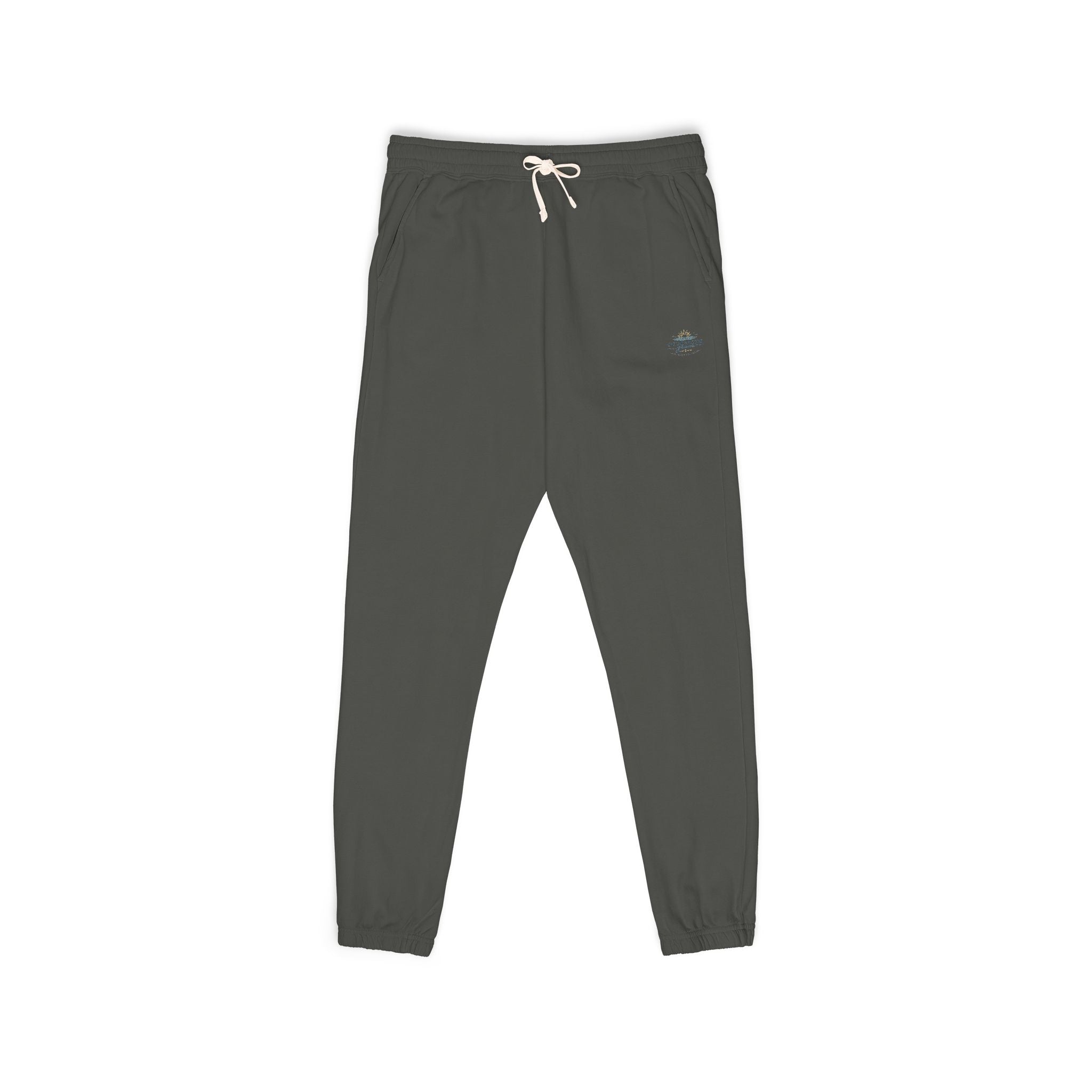 Fleece Sweatpants — Minimal Mountain Logo Joggers